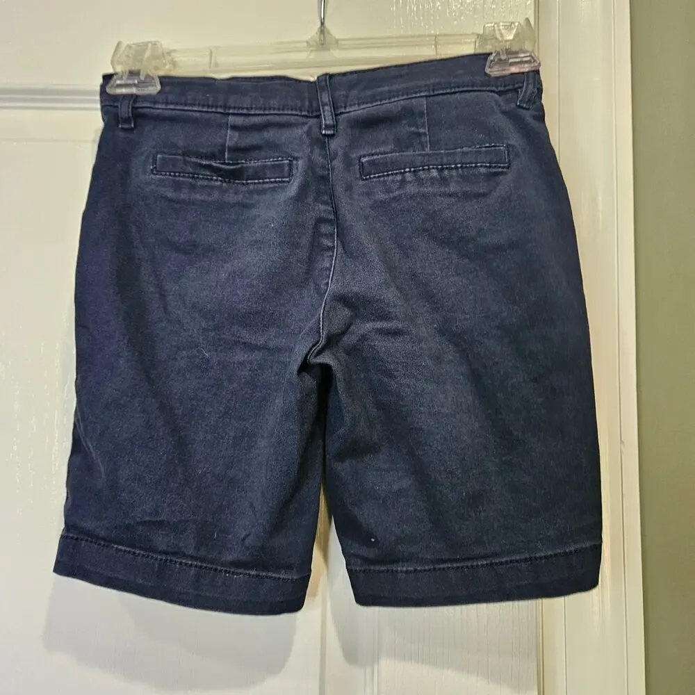 2 Pack Old Navy Girl's‎ Size 10 Navy Twill Bermuda School Uniform Shorts